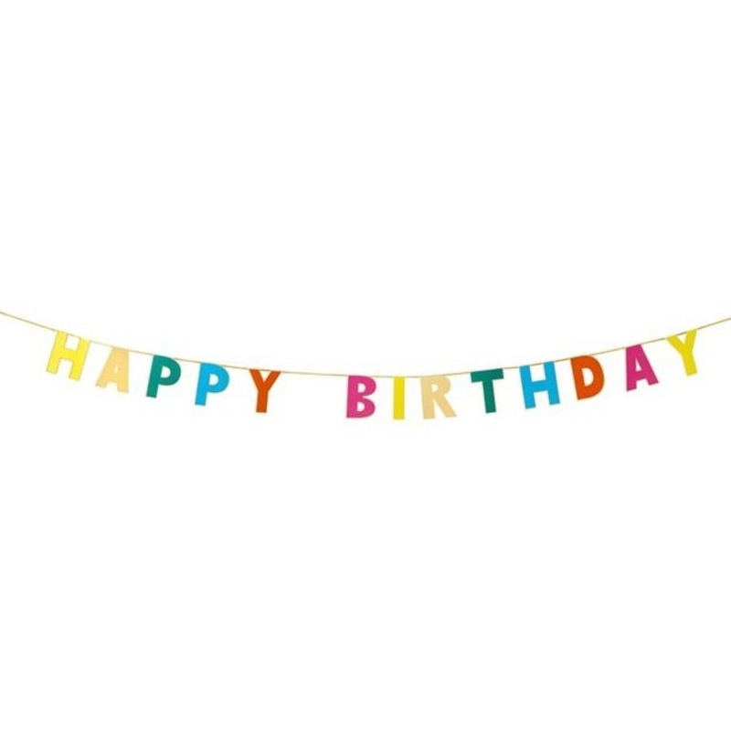 Rainbow Splash Birthday garland 3m