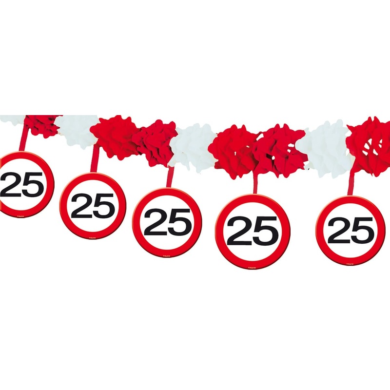 Traffic sign 25 garland 4m
