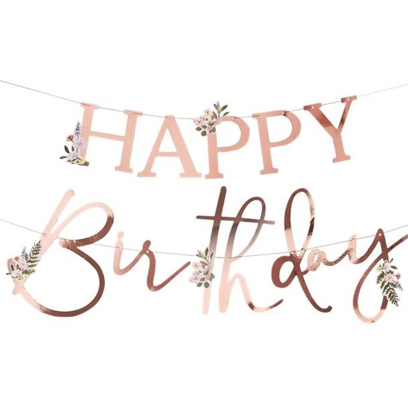 Wild Flower Happy Birthday Garland 4m