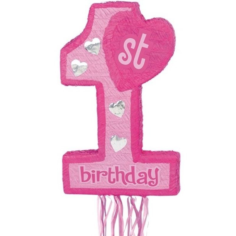 1st Wonderful Birthday Pinata pink