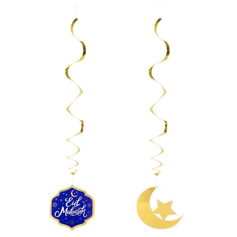2 swirl decorations Happy Eid
