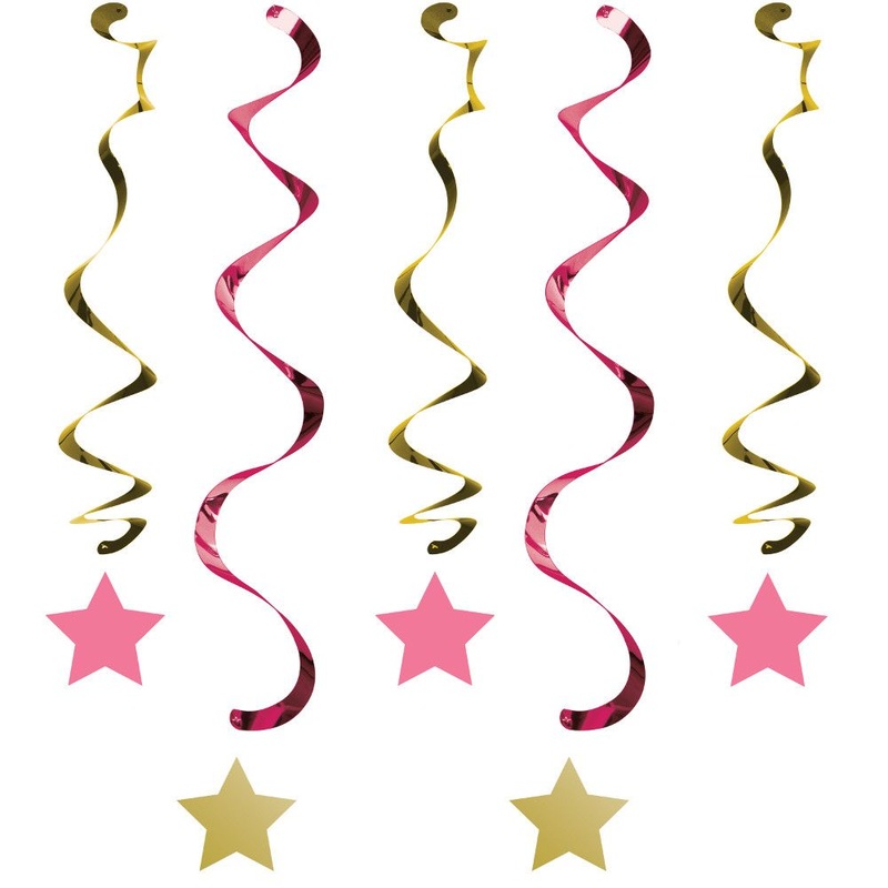 5 Twinkle Baby Girl spiral hangers