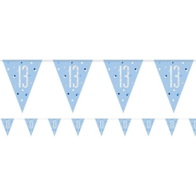 Blue 13th birthday garland 2.7m