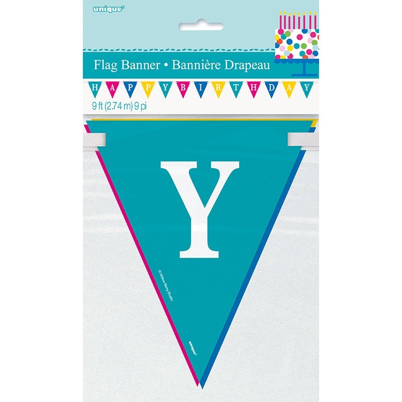 Colorful Happy Birthday pennant chain Rio 274cm