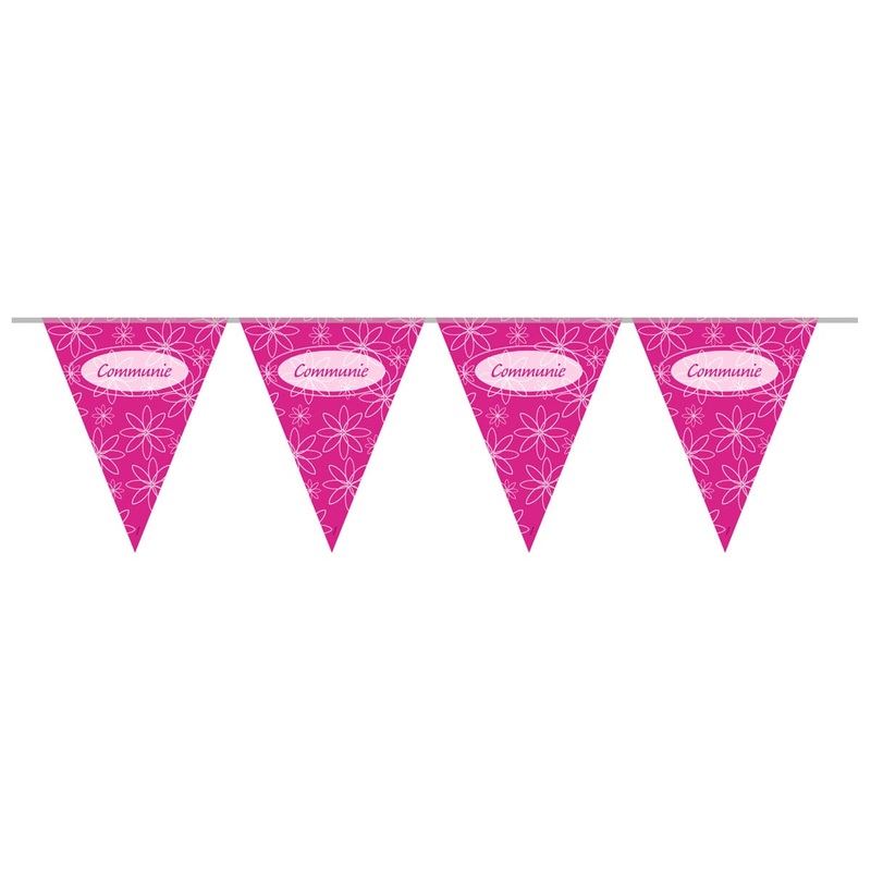 Communion pennant pink flower