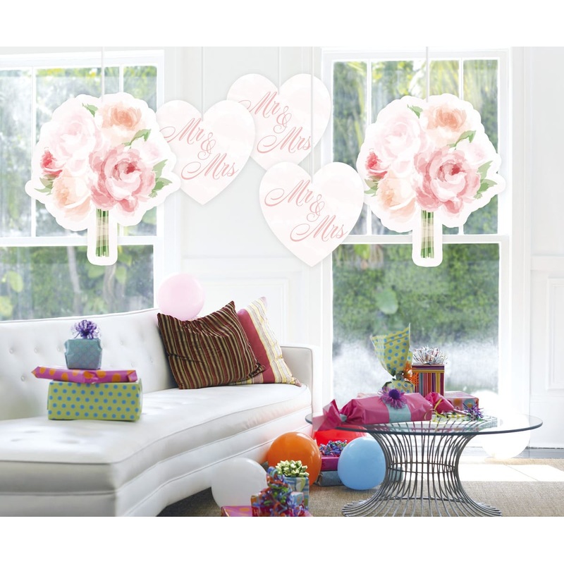 Deco hanger set Mr and Mrs 5 pieces