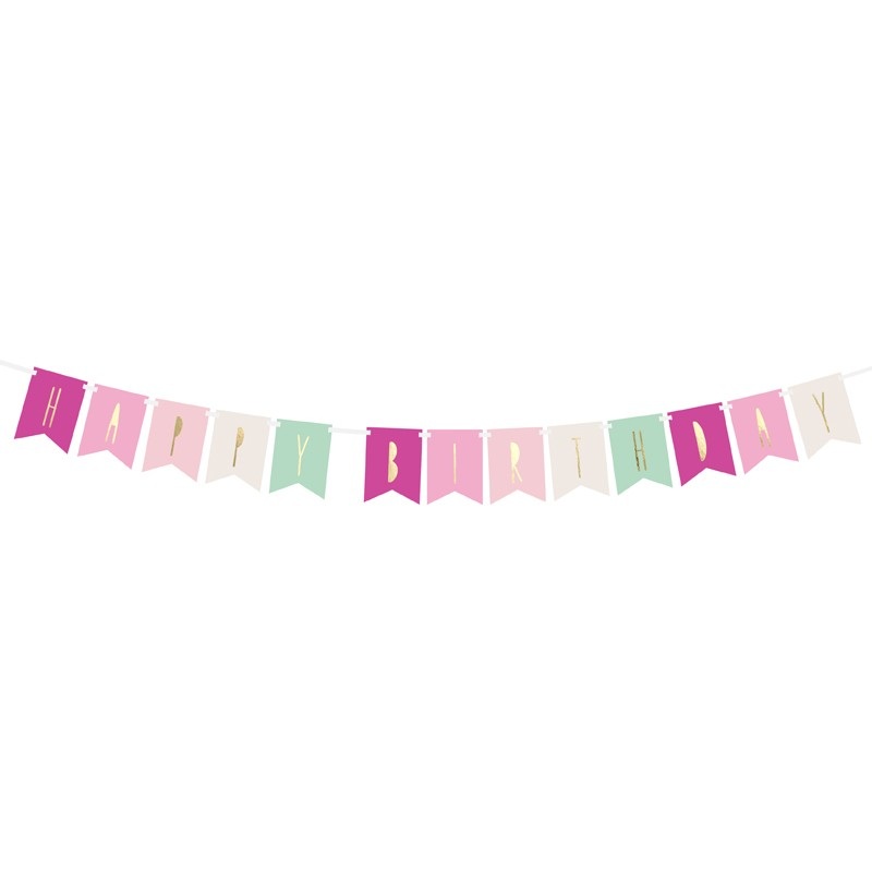 DIY Birthday Girl pennant chain 1.4m