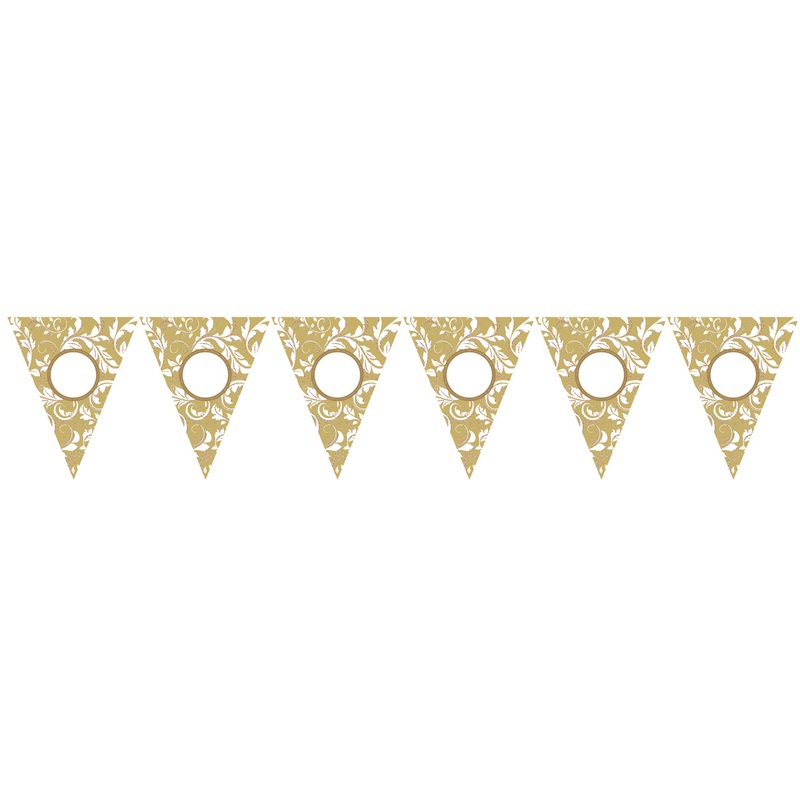 Floral pennant chain gold 7.9m