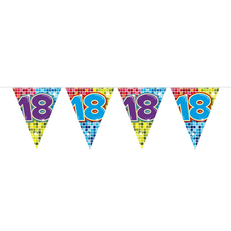 Groovy 18th Birthday pennant chain 6m