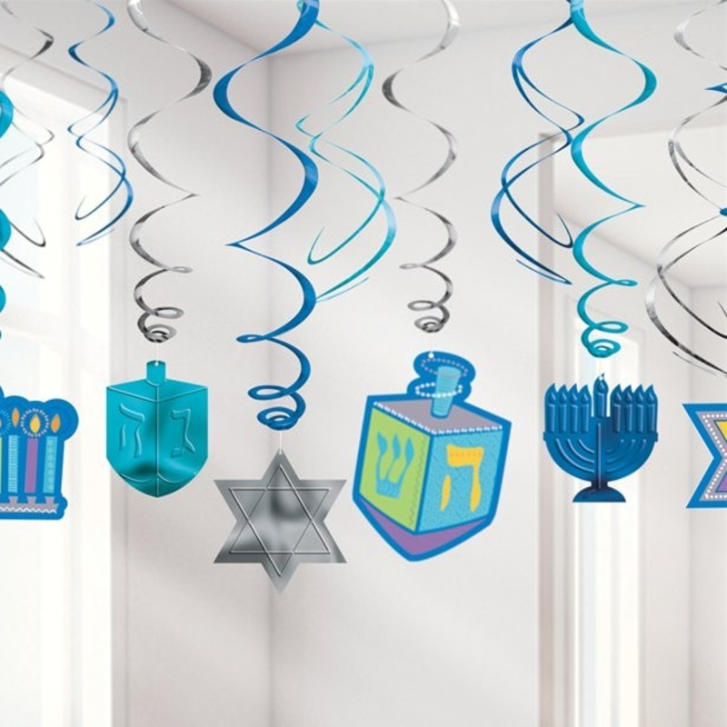 Hanukkah spiral hanger