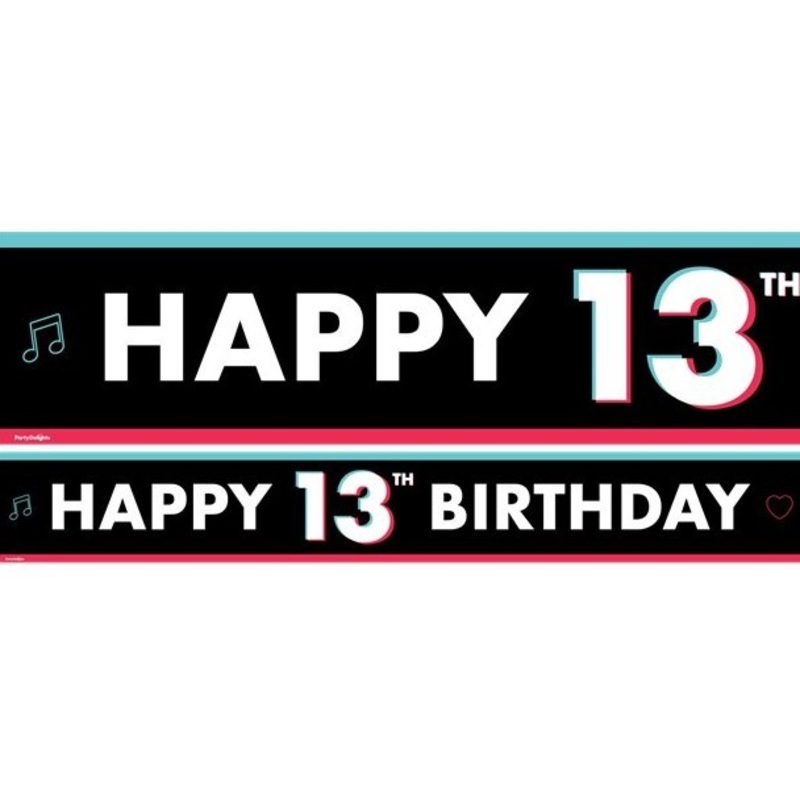 Happy 13th birthday banner