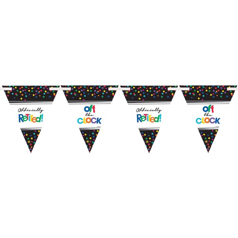Happy Retirement pennant chain 4.5m