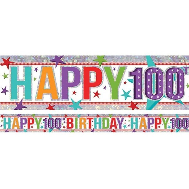 Holy 100th Birthday Banner 2.7m