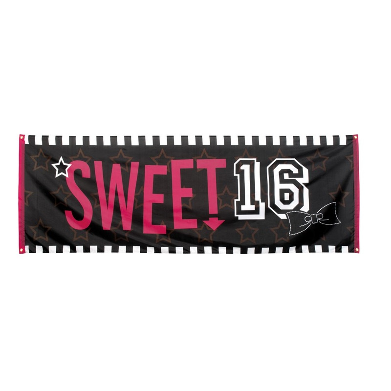 Mega fabric banner Sweet 16