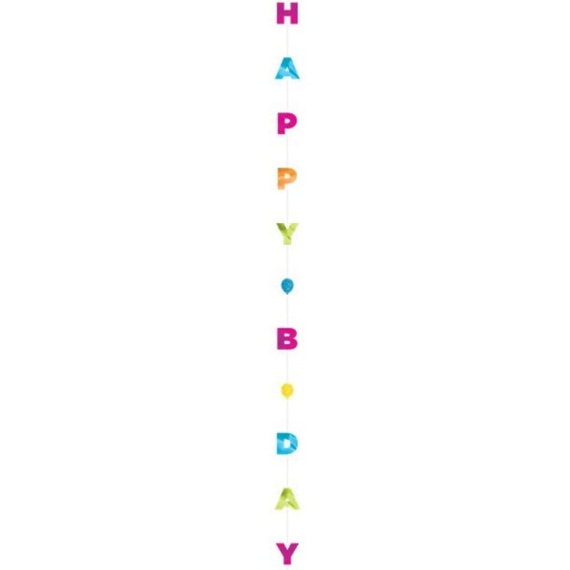Metallic Birthday balloon pendant 1.8m