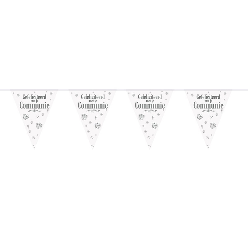 Pennant chain Gefeliciteerd Communie 6m