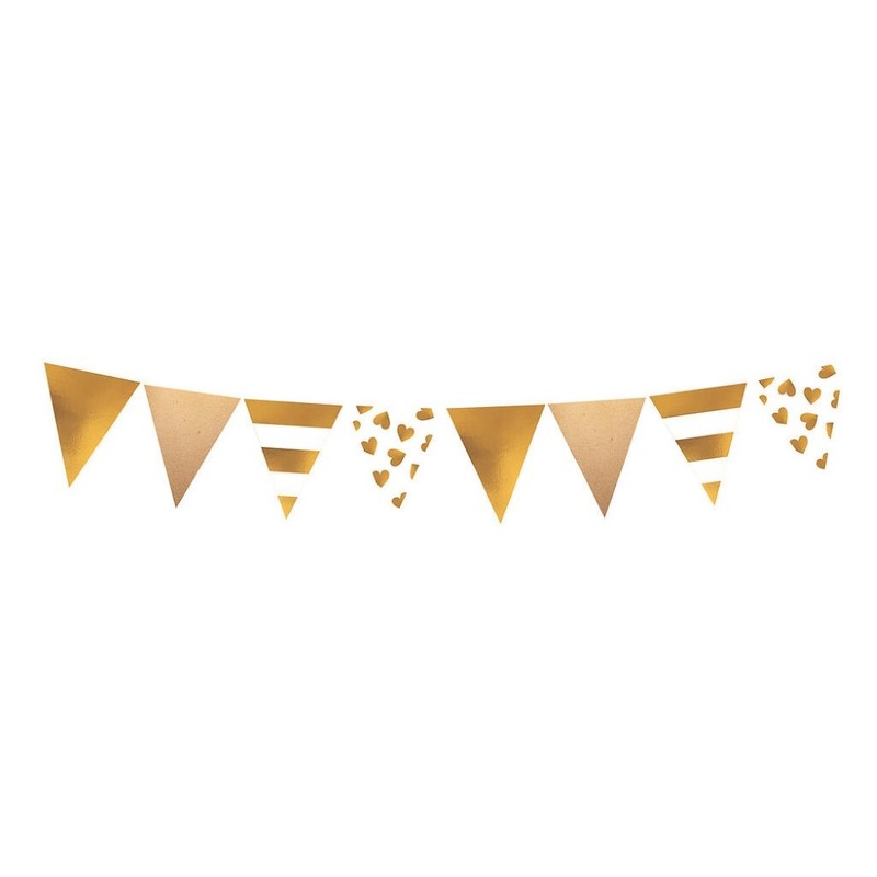 Pennant chain golden heart 4m