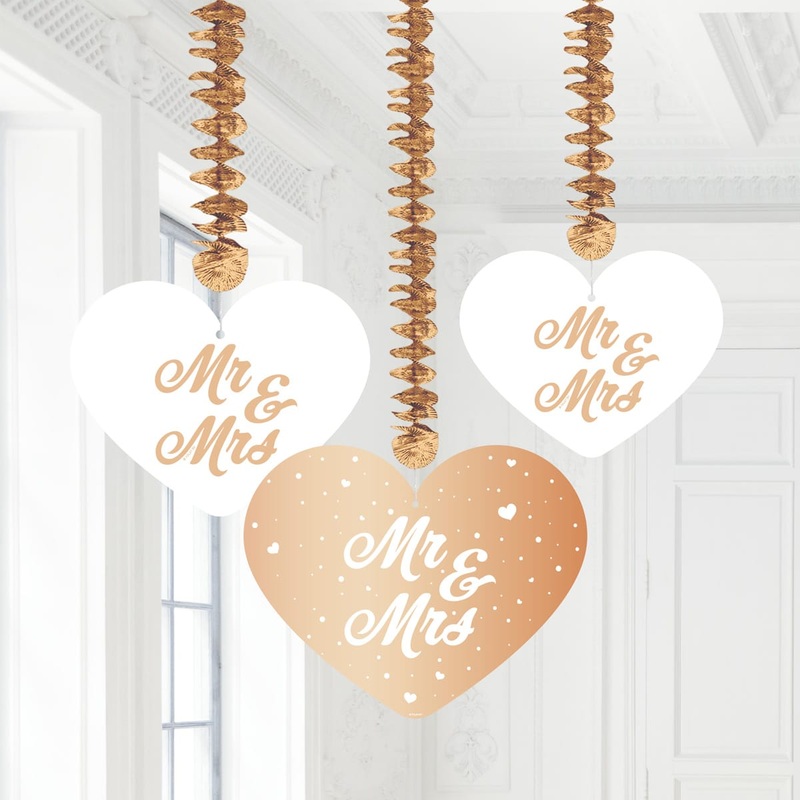 Wedding hanger Mr & Mrs in rose gold