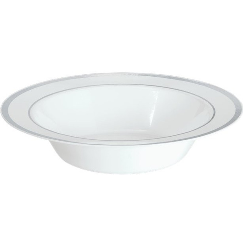10 premium plastic bowls white 340ml