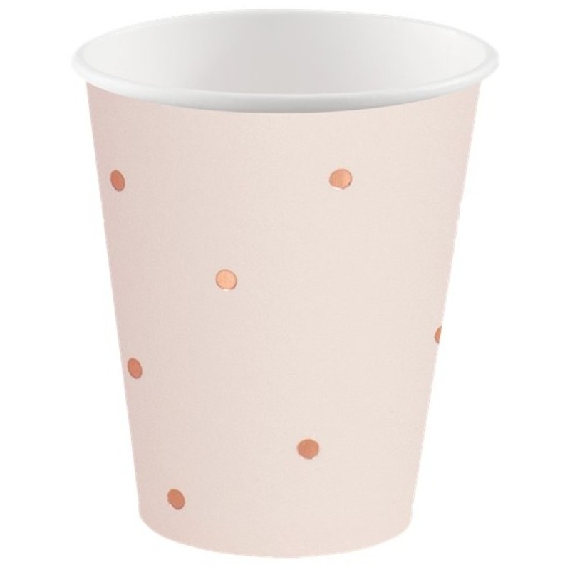 10 shot paper cups with red golf-colored dots 118ml