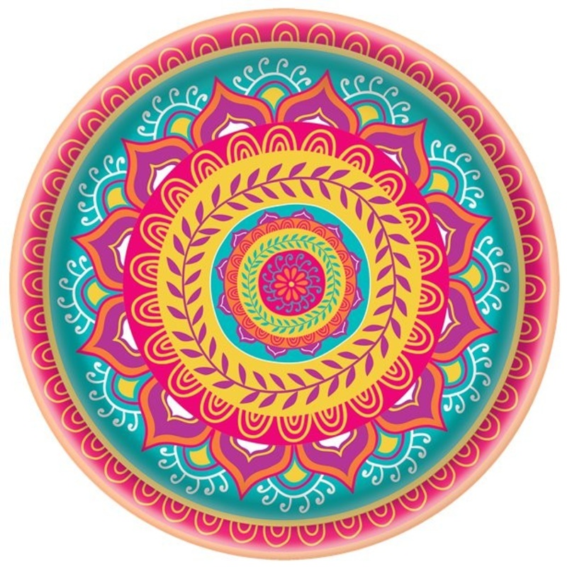 5 Happy Diwali Serving Plates 35cm