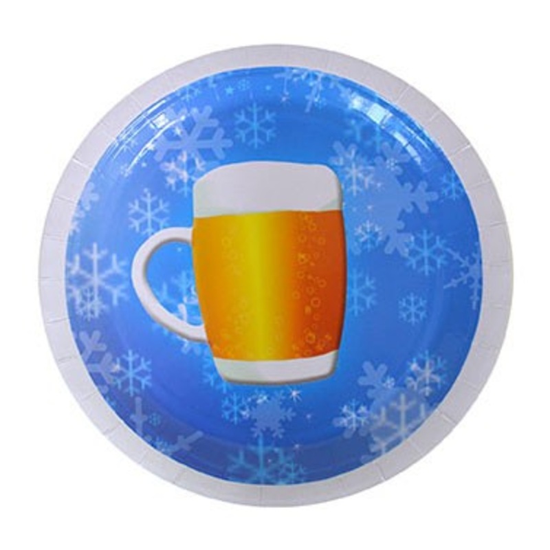 8 apres ski beer mug paper plate