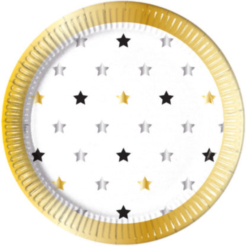 8 Milestone stars paper plates 23cm