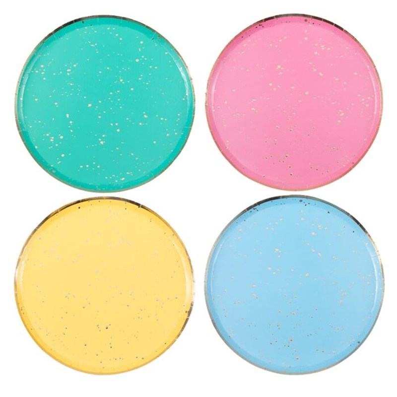 8 Mix & Match paper plates, multicolored 24.5cm