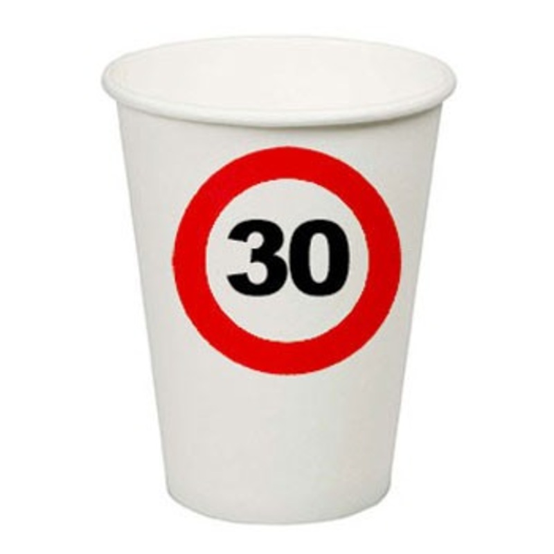 8 paper cups 30 zone birthday