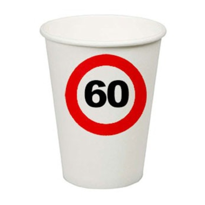 8 paper cups 60th birthday