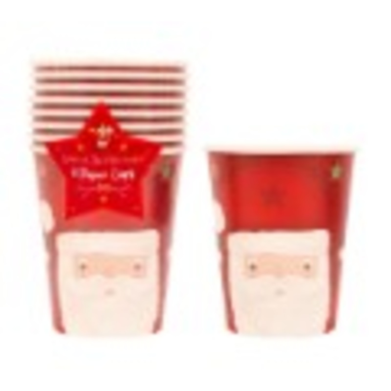 8 Santa Claus paper cups 230ml