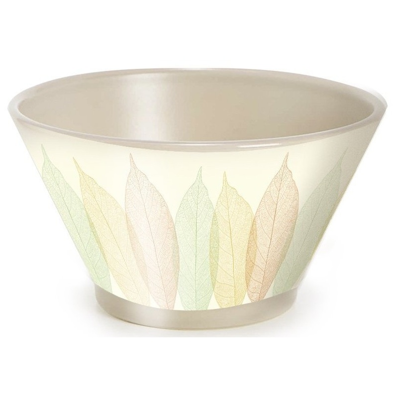 Bamboo bowl leaves dance 14.7cm