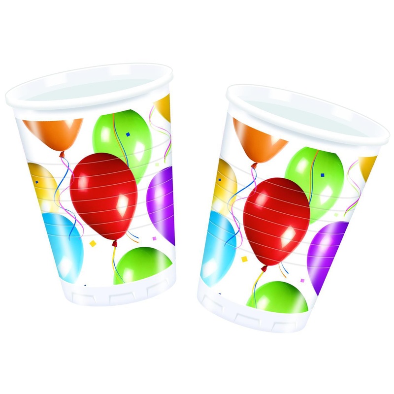 10 balloon Fiesta cups 200ml