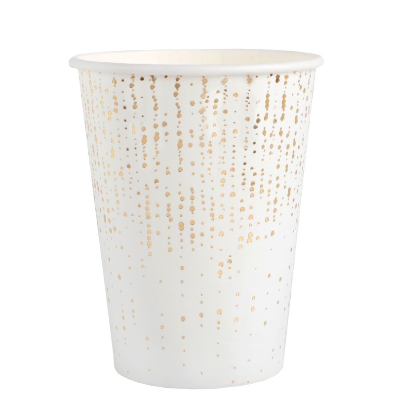 10 paper cups Bubble white 270ml