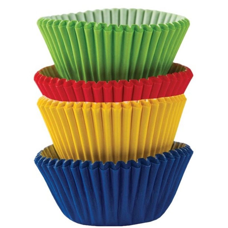 100 colorful mini muffin cases 3cm