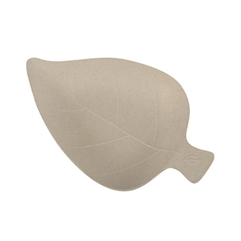 50 leaf-shaped sugar cane finger food plates, natural