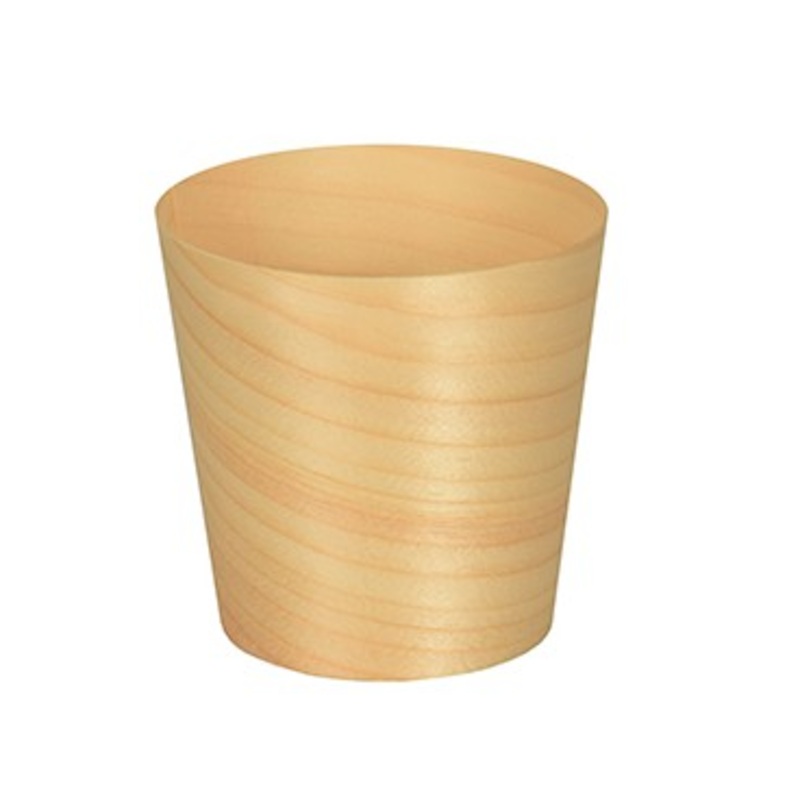 50 wooden finger food bowls 6 x 6cm