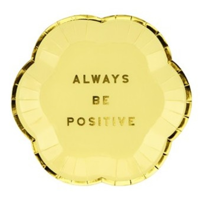 6 candy party paper plates yellow 13cm