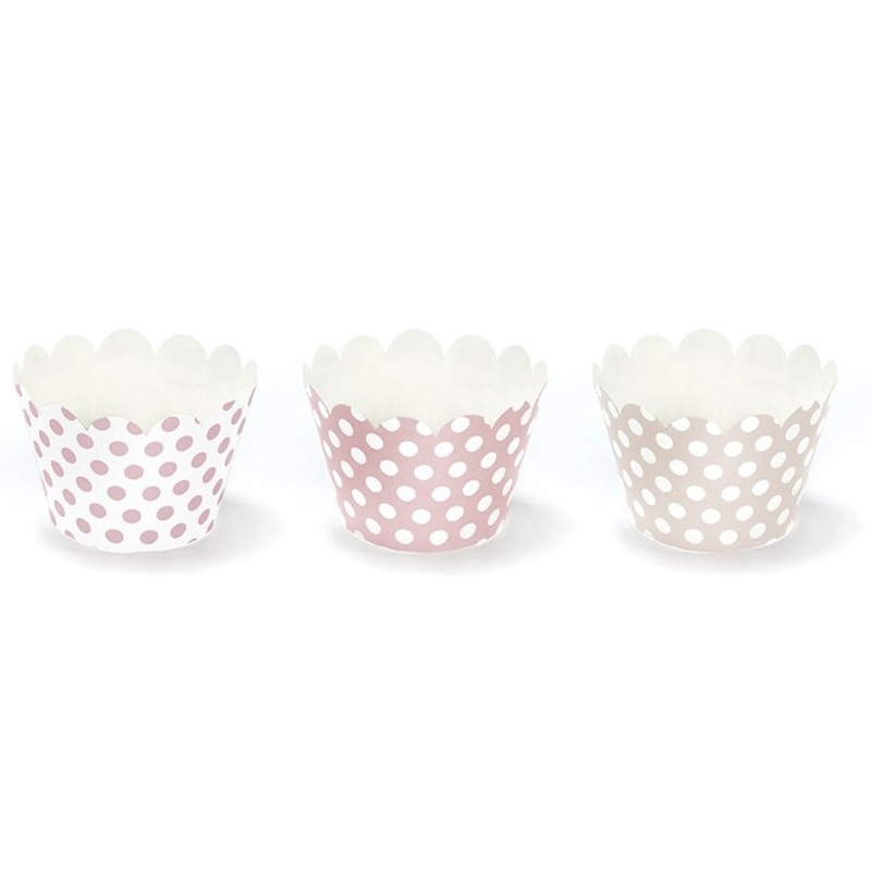 6 Candy Vintage Muffin Cases