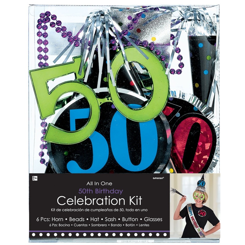 6-piece 50th birthday party set