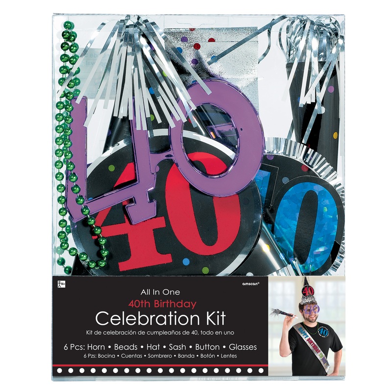 6-piece party set for the 40th birthday