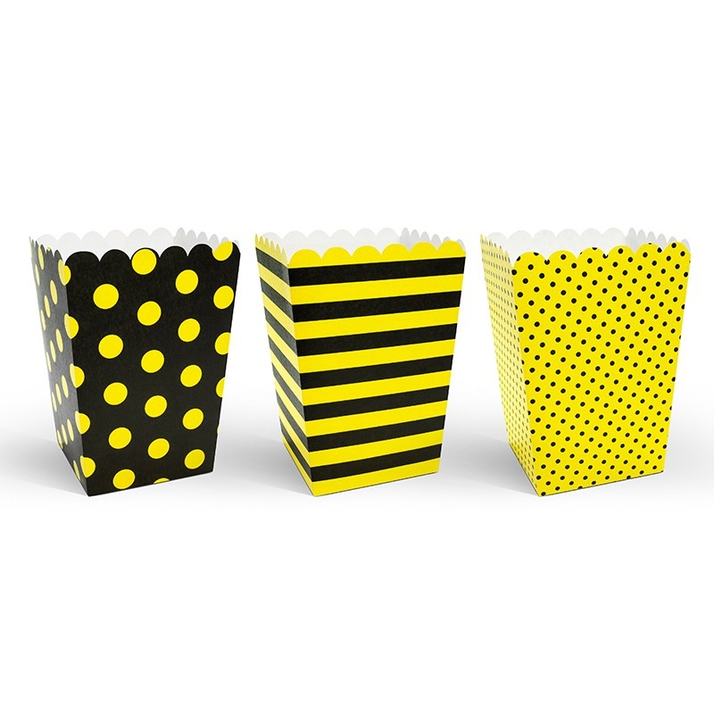 6 snack boxes in a bee look