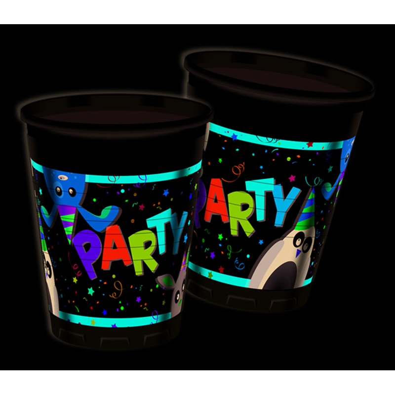 8 animal party friends cups 200ml