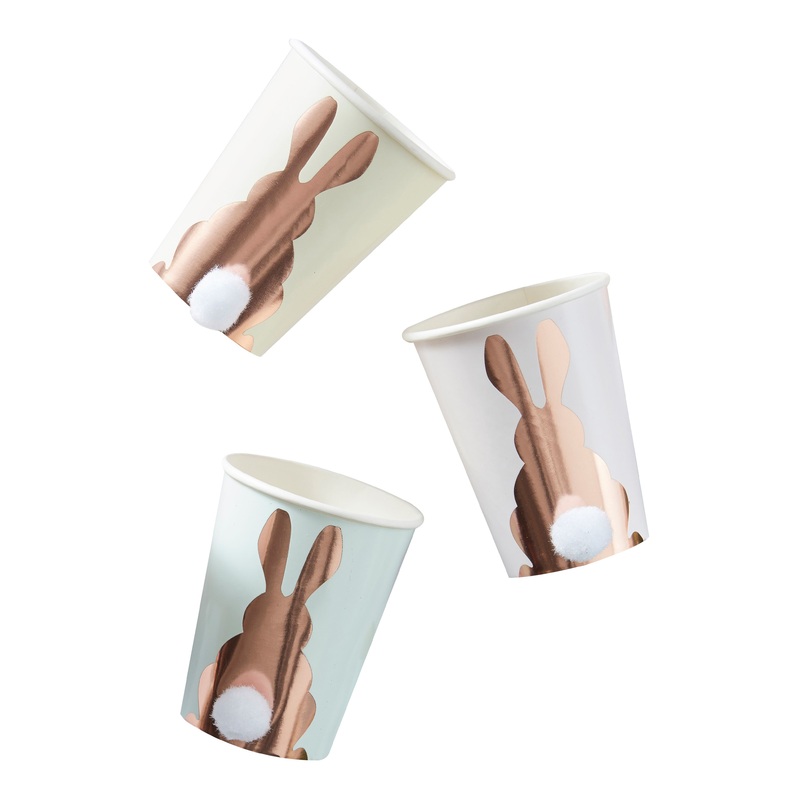 8 Easter bunny paper cups Easter Morning