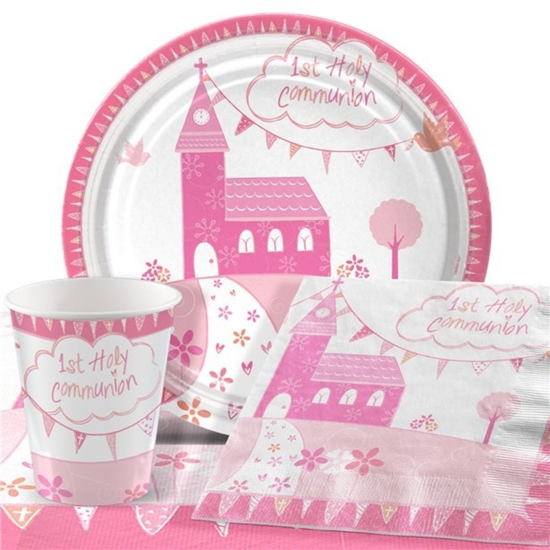 Communion party package pink for 8 people