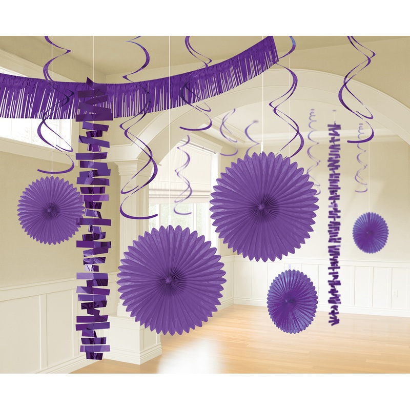Deco set Larissa in purple 18 pieces