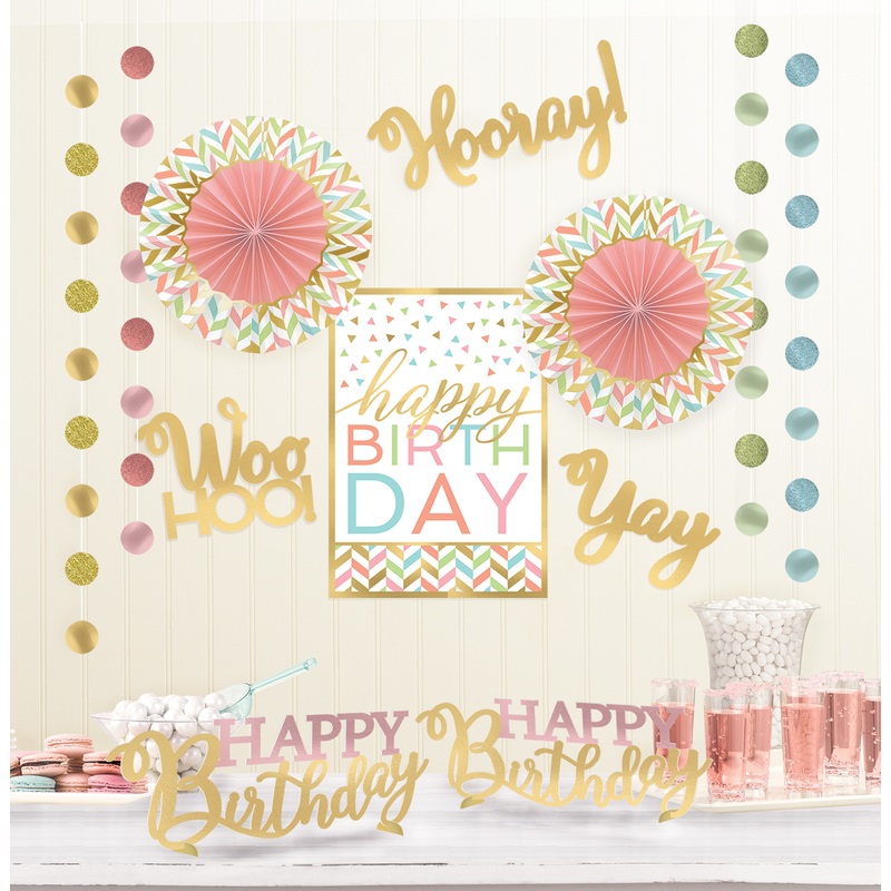 Flawless Birthday decoration set 12 pieces