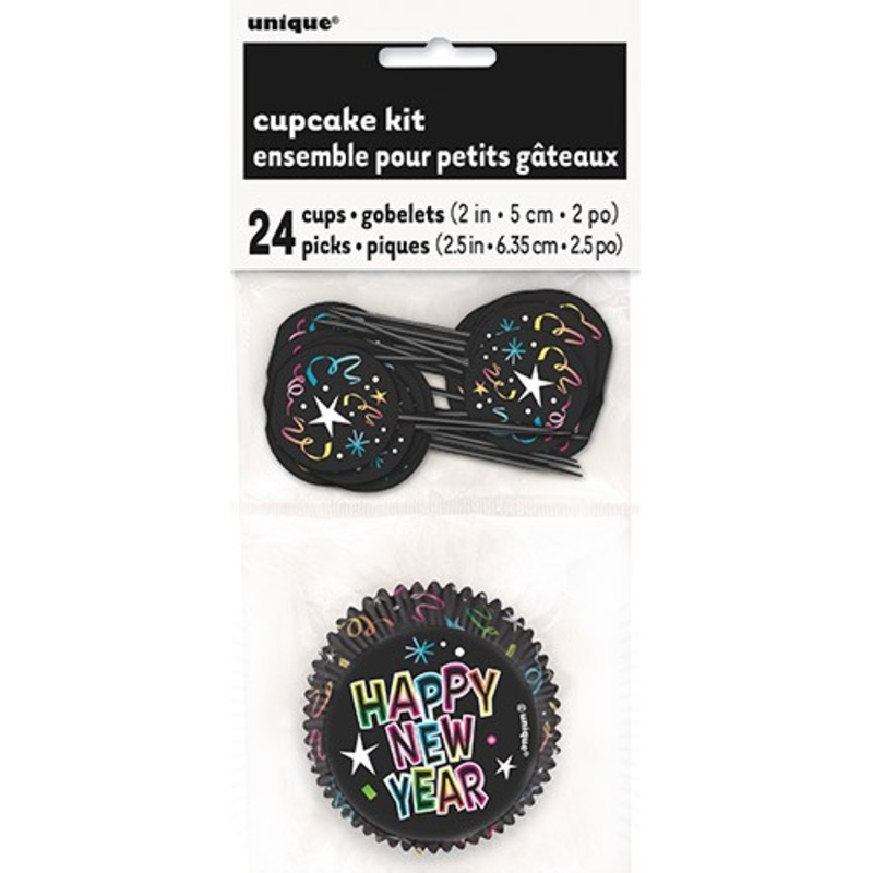 Happy New Year cupcake set 24 pieces