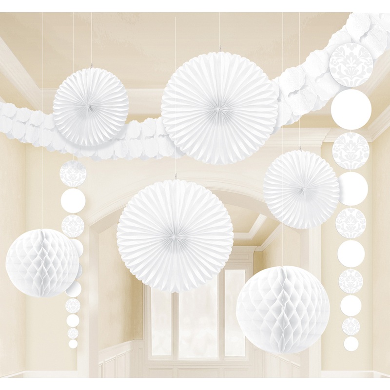 New Romance decoration set white 9 pieces