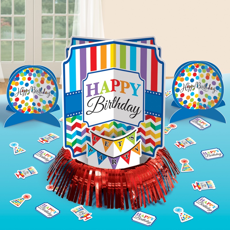 Rainbow Birthday table decoration set 23 pieces